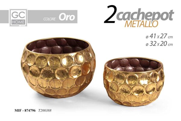 CACHEPOT METALLO ORO PICCOLO