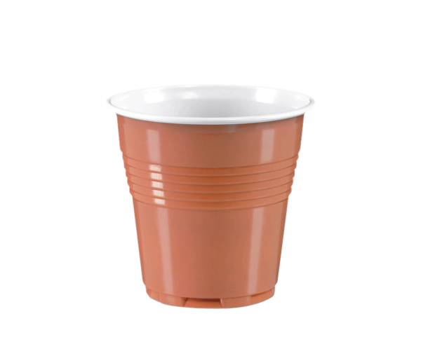 BICCHIERI DA CAFFÈ IN PLASTICA 80CC BI-COLOR 50 PEZZI